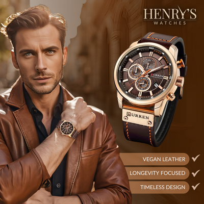 Orologio elegante al quarzo con cinturino in pelle™ di Olsen & Olsen