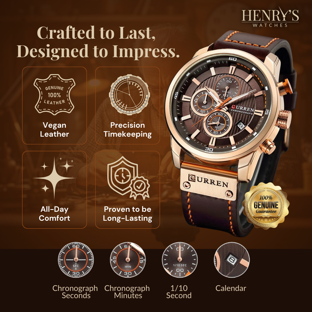 Orologio elegante al quarzo con cinturino in pelle™ di Olsen & Olsen