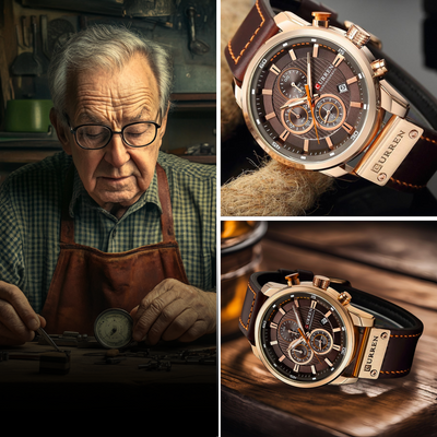 Orologio elegante al quarzo con cinturino in pelle™ di Olsen & Olsen