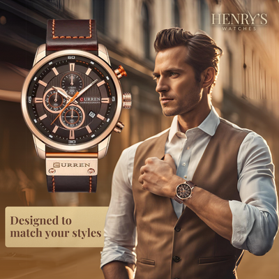 Orologio elegante al quarzo con cinturino in pelle™ di Olsen & Olsen