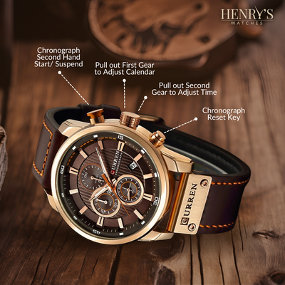 Orologio elegante al quarzo con cinturino in pelle™ di Olsen & Olsen