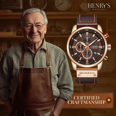 Orologio elegante al quarzo con cinturino in pelle™ di Olsen & Olsen