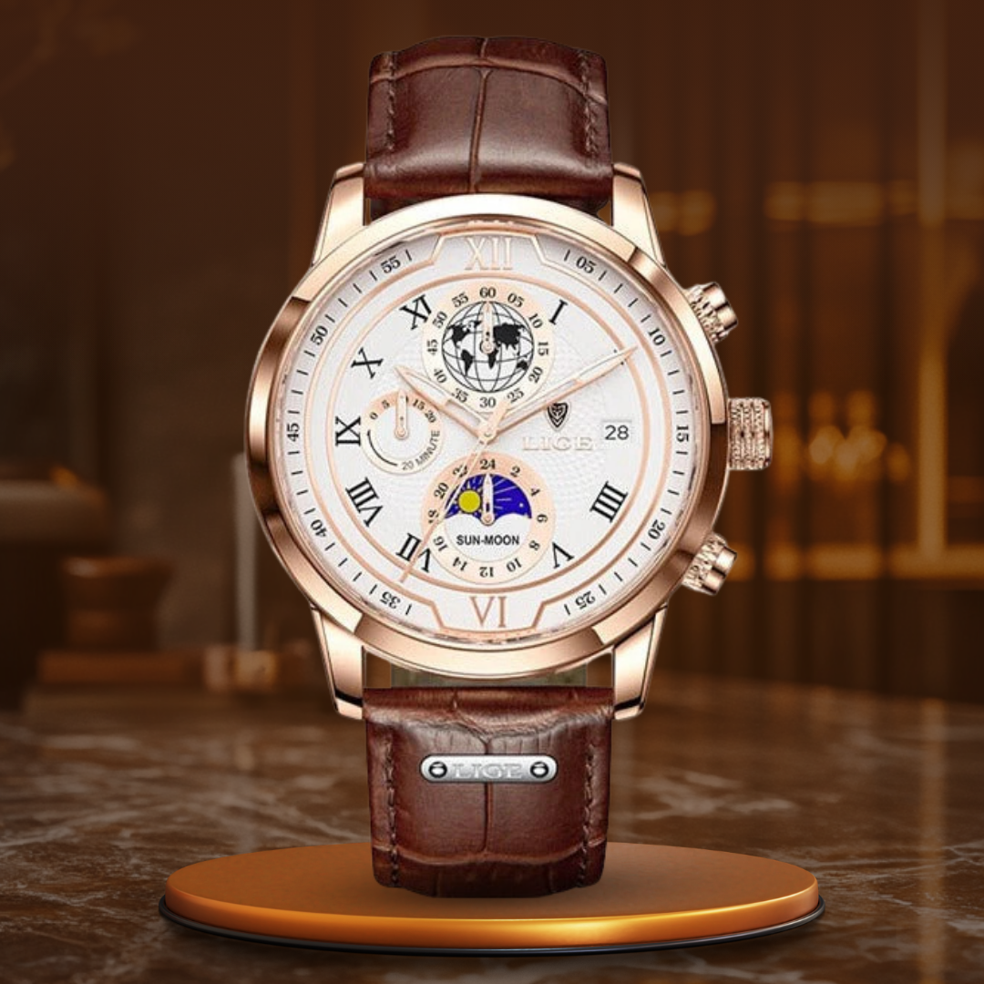 Orologio Cronografo in Pelle Premium™ - Olsen & Olsen