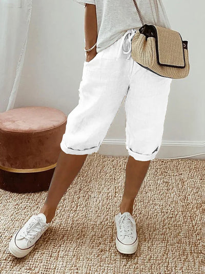 Nienke - Pantaloncini da donna in cotone e lino (1+1 GRATIS)