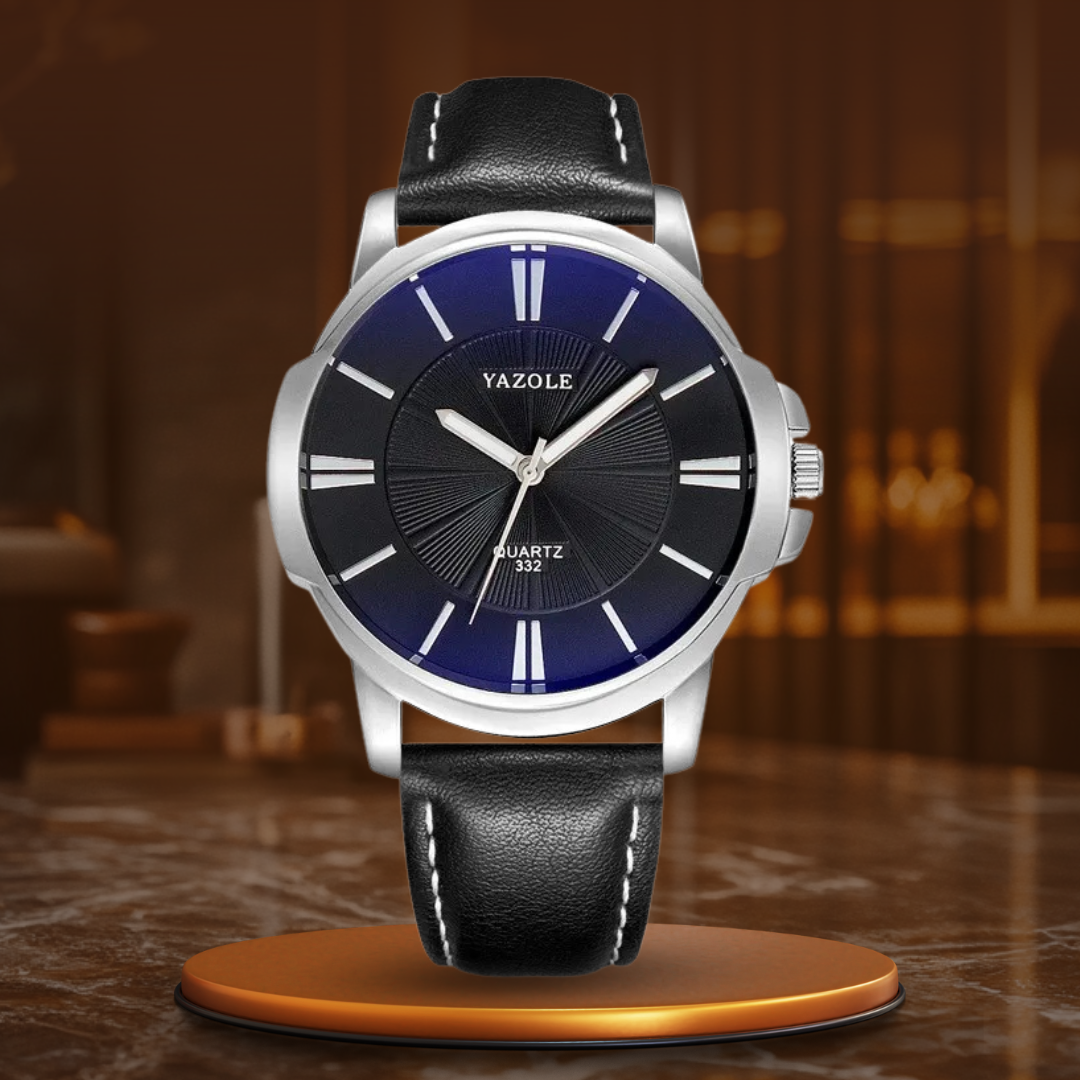 Orologio in Pelle di Vetro Blu Lussuoso™ - Olsen & Olsen