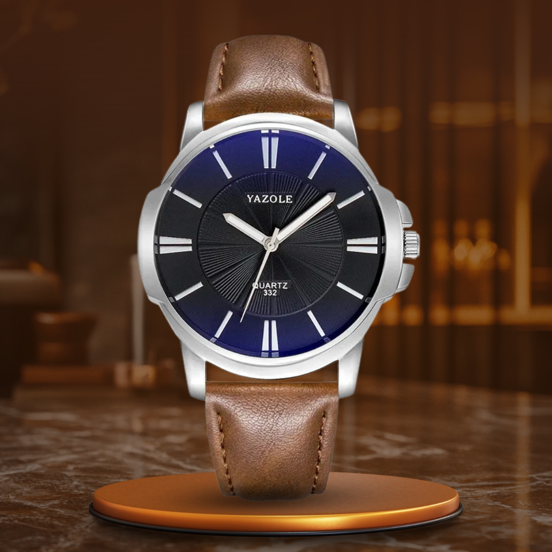 Orologio in Pelle di Vetro Blu Lussuoso™ - Olsen & Olsen