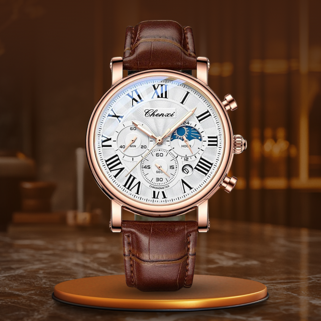 Orologio al Quarzo con Cinturino in Pelle di Lusso™ - Olsen & Olsen