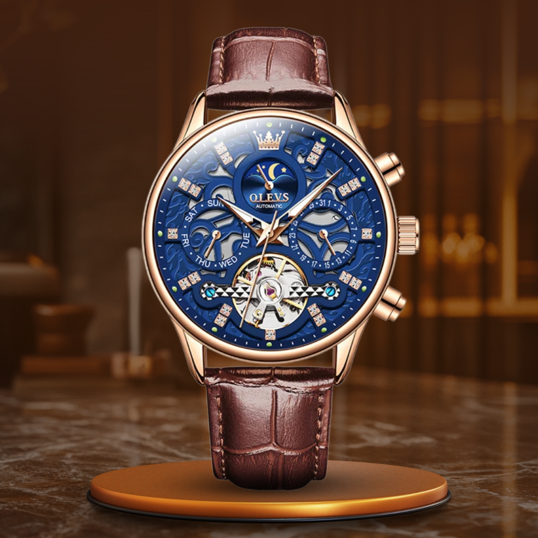 Orologio Automatico Meccanico con Cinturino in Pelle™ - Olsen & Olsen