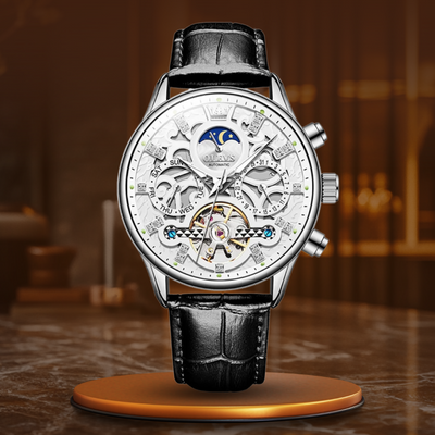 Orologio Automatico Meccanico con Cinturino in Pelle™ - Olsen & Olsen