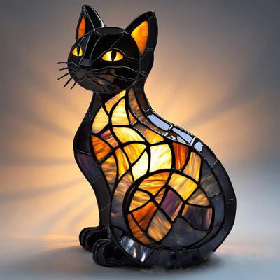 Mira™ | Lampada incantata a forma di gatto in vetro colorato