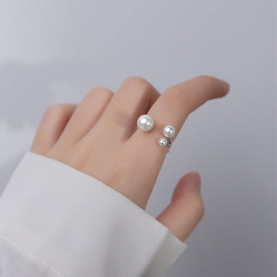 Anello regolabile in perle d'acqua dolce