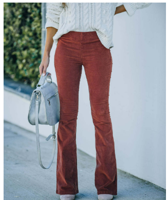 Chloe | Pantaloni svasati in velluto a coste