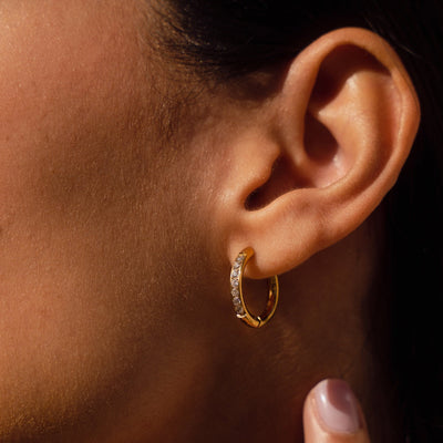 ARIELLE Orecchini in Zirconia Dorata