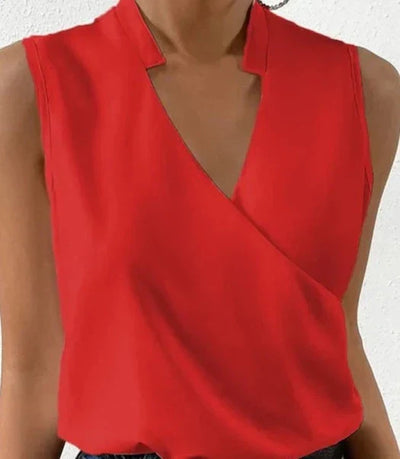 Sarah | Elegante top senza maniche monocolore