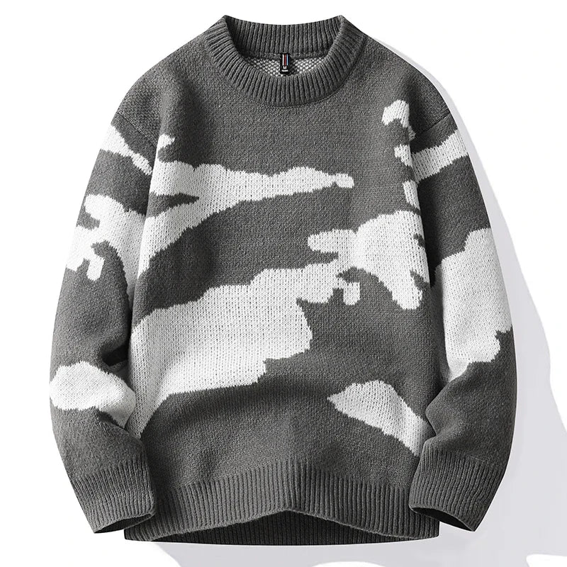Verre Blanc™ | Maglione da uomo con motivo a nuvola