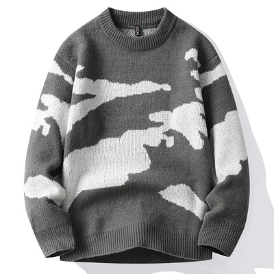 Verre Blanc™ | Maglione da uomo con motivo a nuvola