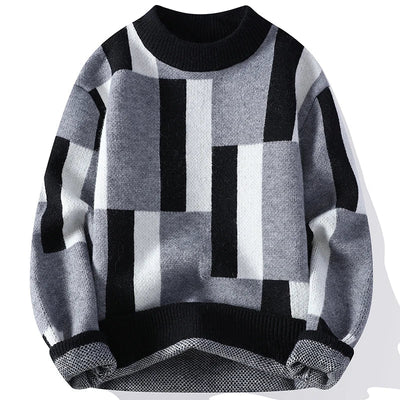 Verre Blanc™ | Maglione da uomo con colletto e scacchi