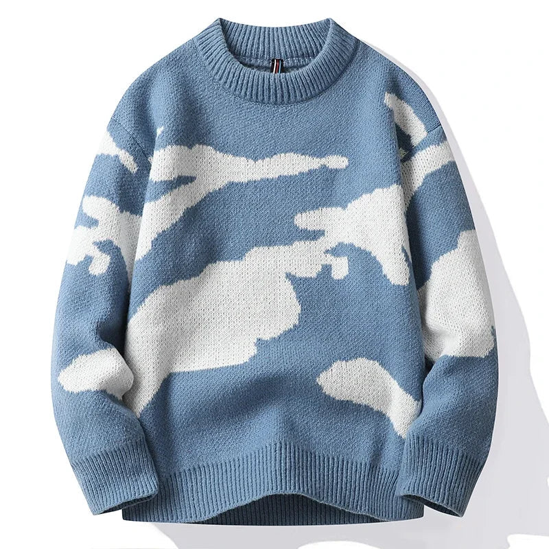 Verre Blanc™ | Maglione da uomo con motivo a nuvola