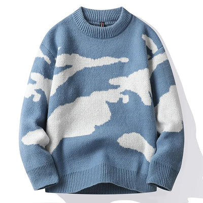 Verre Blanc™ | Maglione da uomo con motivo a nuvola