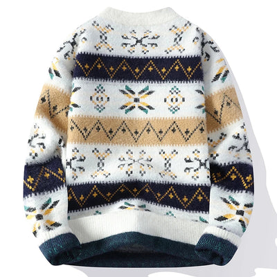 Verre Blanc™ | Maglione da uomo in cashmere stampato vintage