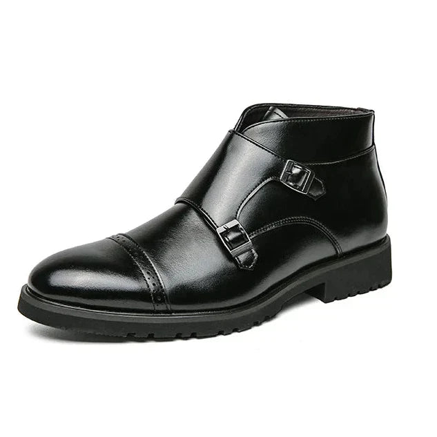 Parker | Stivali a Doppi Fibbia in Pelle Sintetica