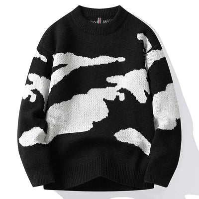 Verre Blanc™ | Maglione da uomo con motivo a nuvola
