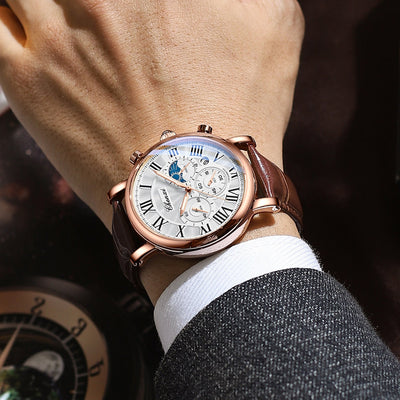 Orologio al Quarzo con Cinturino in Pelle di Lusso™ - Olsen & Olsen