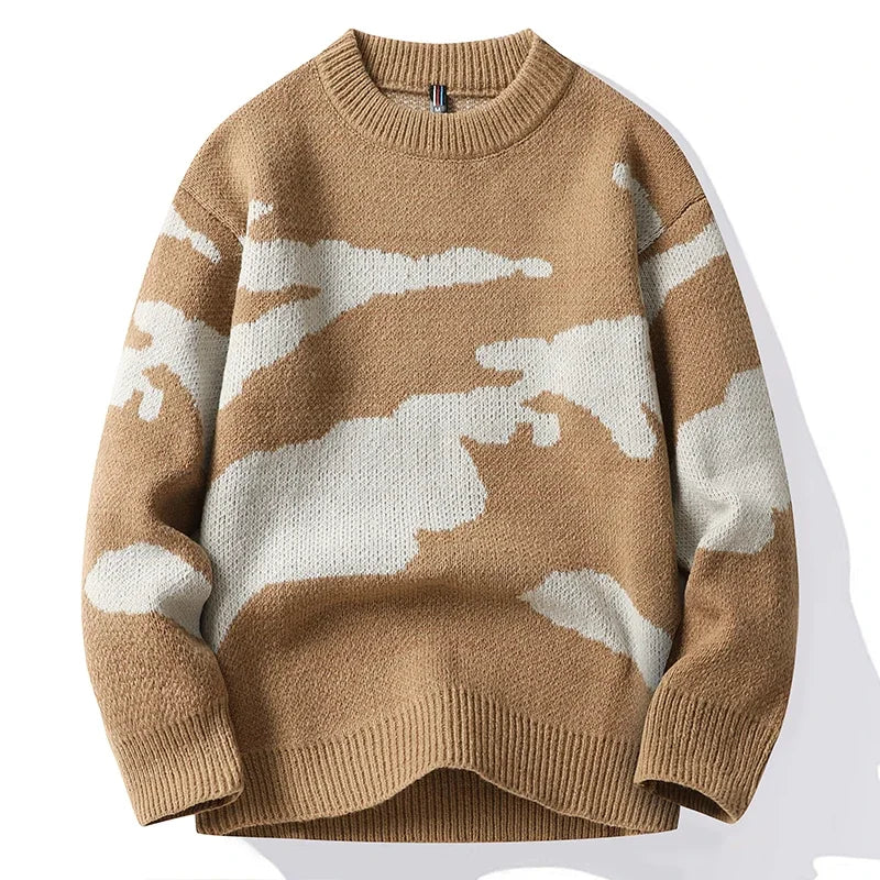 Verre Blanc™ | Maglione da uomo con motivo a nuvola