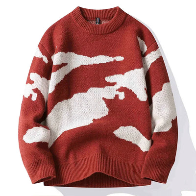 Verre Blanc™ | Maglione da uomo con motivo a nuvola
