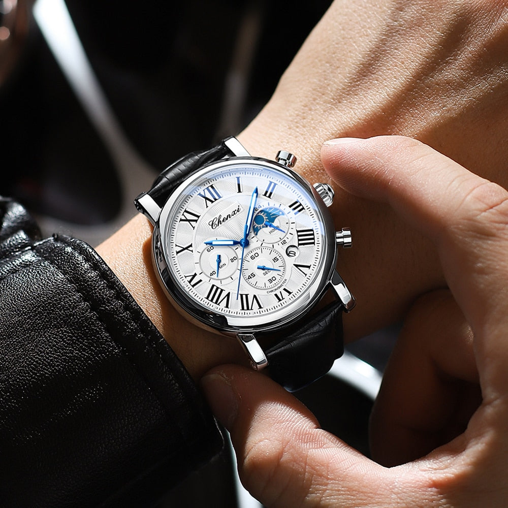 Orologio al Quarzo con Cinturino in Pelle di Lusso™ - Olsen & Olsen