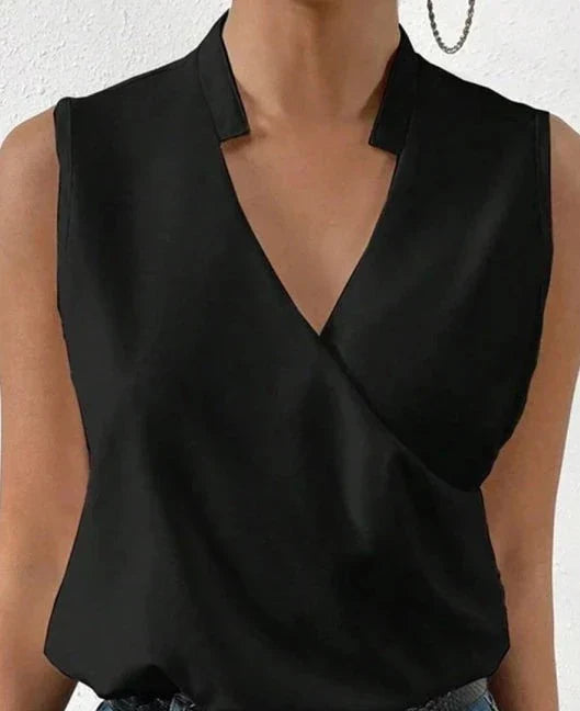 Sarah | Elegante top senza maniche monocolore