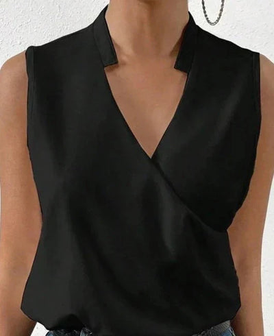 Sarah | Elegante top senza maniche monocolore