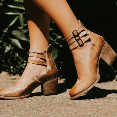 Bellezia - Tacchi eleganti in pelle vintage