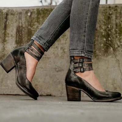 Bellezia - Tacchi eleganti in pelle vintage
