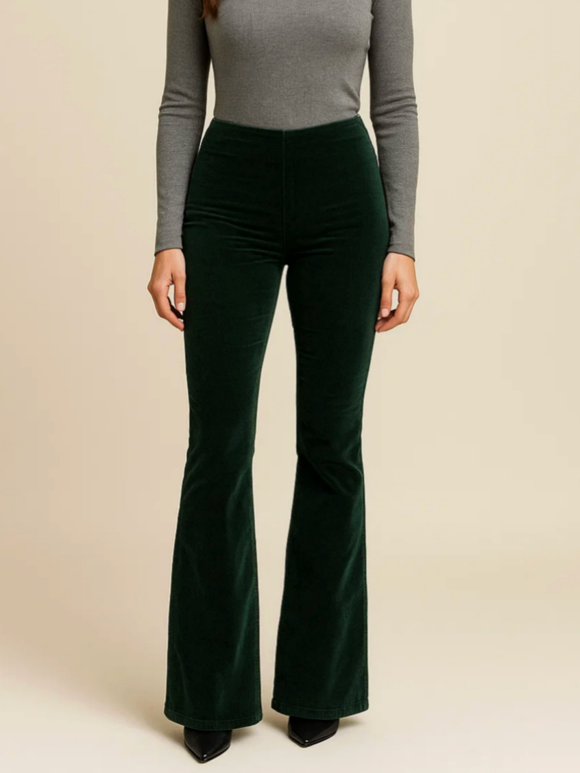 Chloe | Pantaloni svasati in velluto a coste