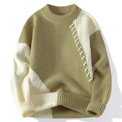 Verre Blanc™ | Maglione casual patchwork da uomo