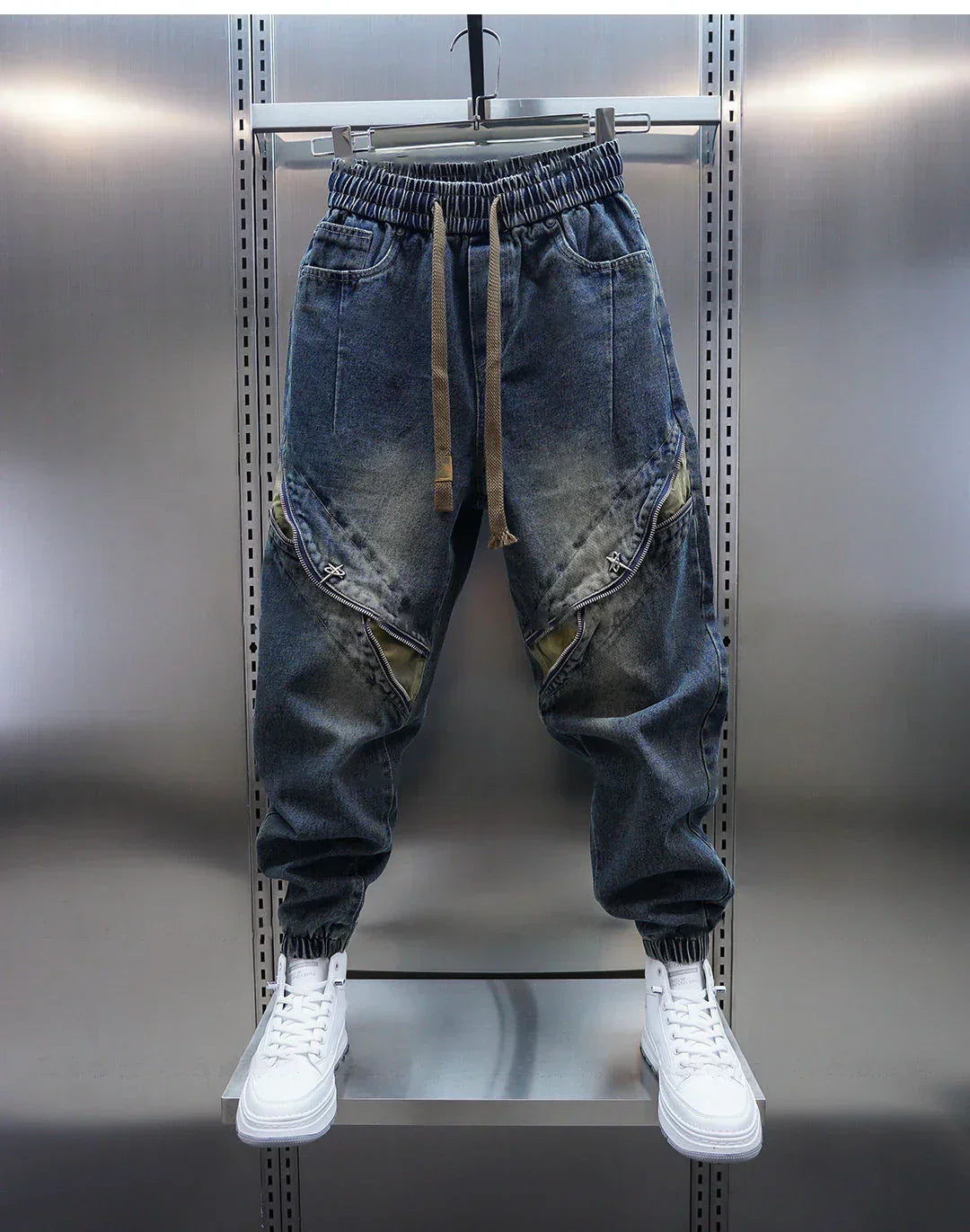 Laurent™ | Pantaloni Baggy in Denim con Cintura