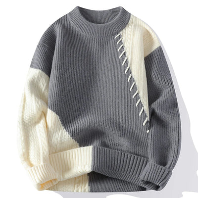 Verre Blanc™ | Maglione casual patchwork da uomo