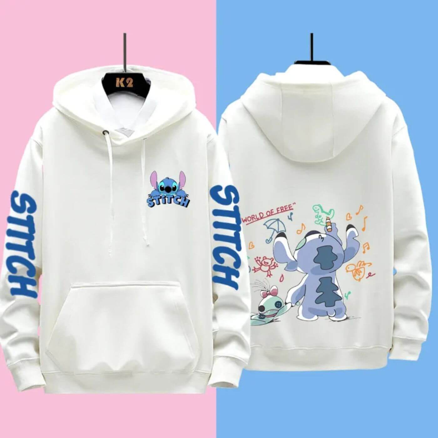 Stitchy - Comoda felpa con cappuccio a punto Disney