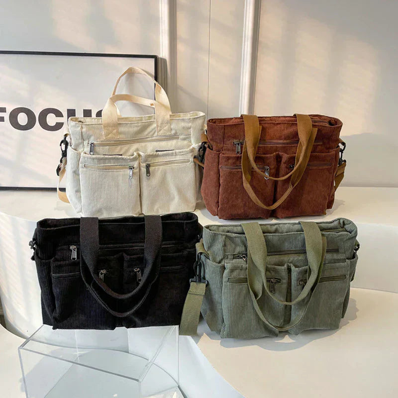 Ella - Borsa da donna di lusso in velluto a coste
