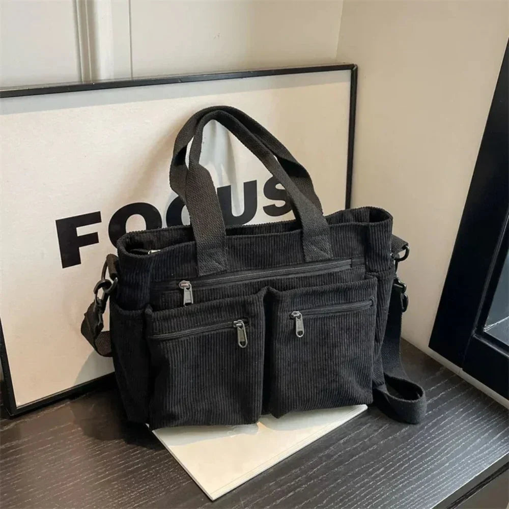 Ella - Borsa da donna di lusso in velluto a coste