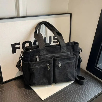 Ella - Borsa da donna di lusso in velluto a coste