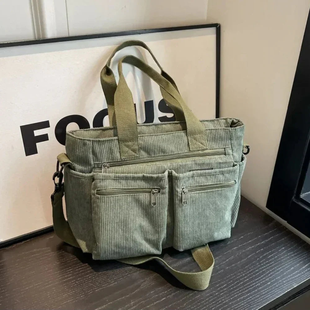 Ella - Borsa da donna di lusso in velluto a coste