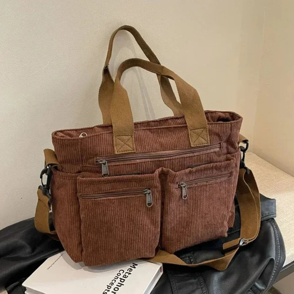 Ella - Borsa da donna di lusso in velluto a coste