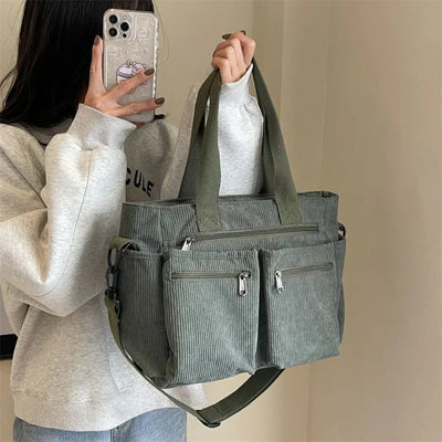 Ella - Borsa da donna di lusso in velluto a coste