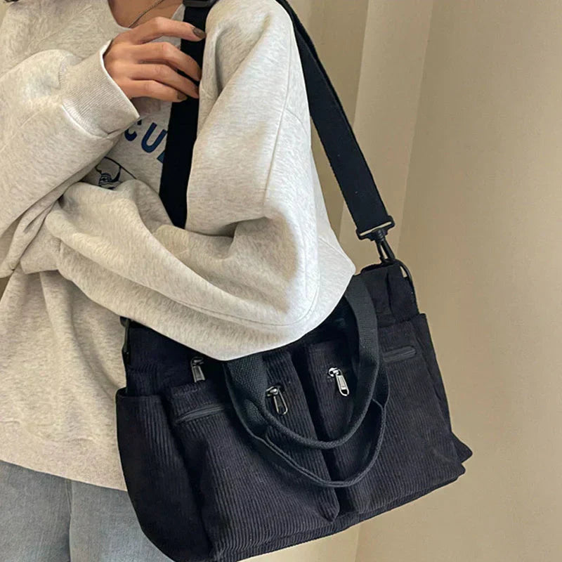 Ella - Borsa da donna di lusso in velluto a coste