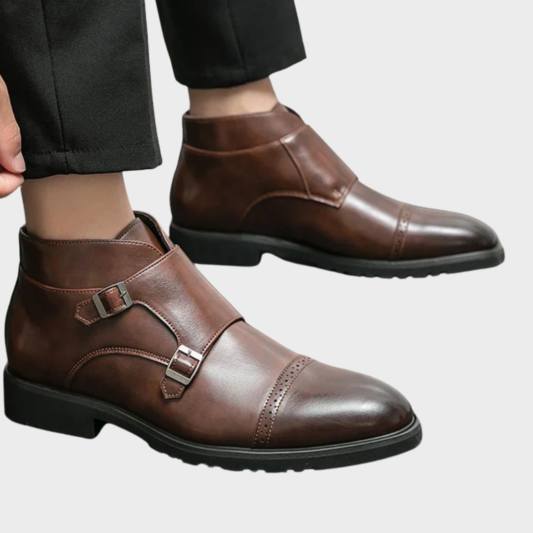 Parker | Stivali a Doppi Fibbia in Pelle Sintetica