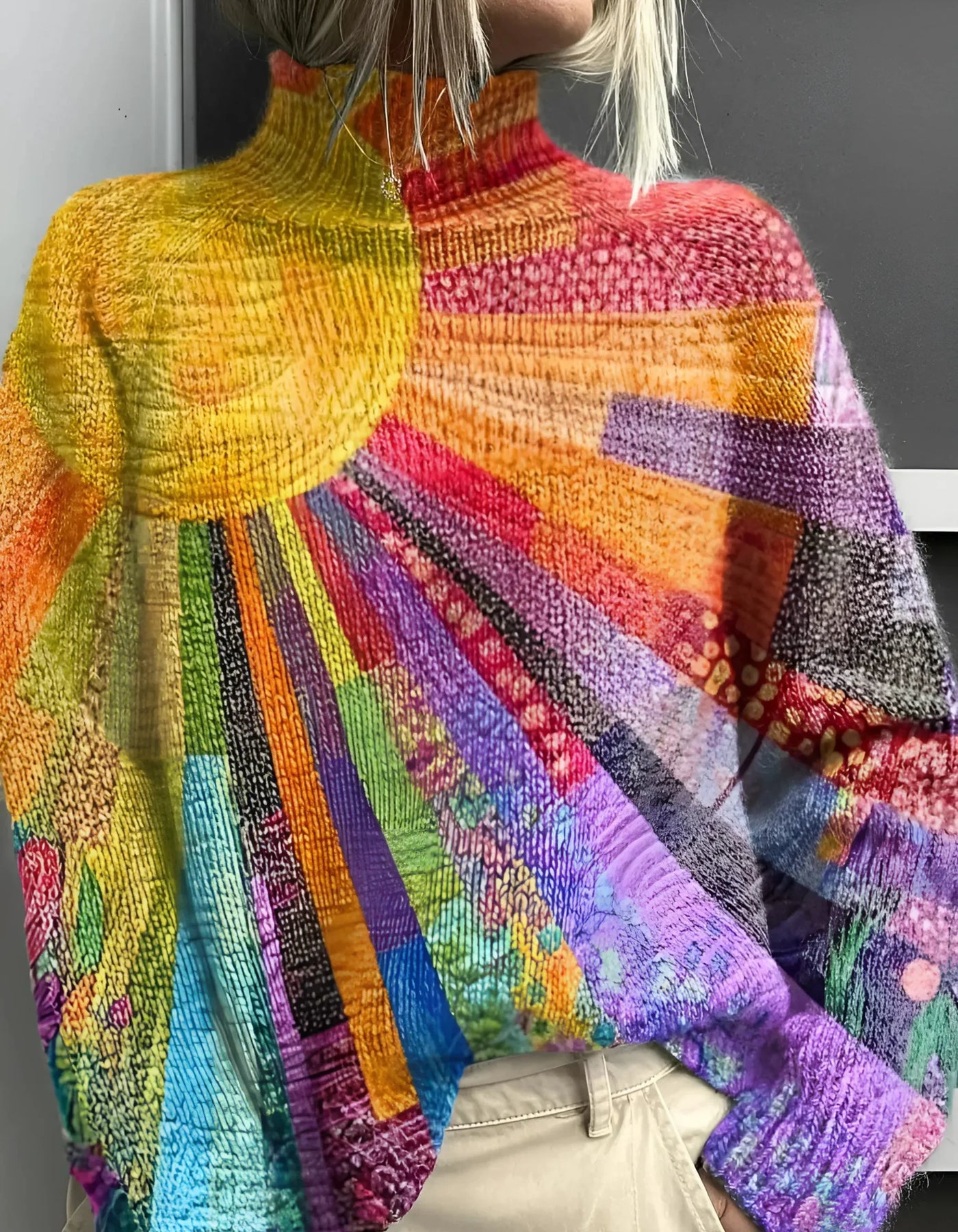 Ada - Maglione dolcevita colorato