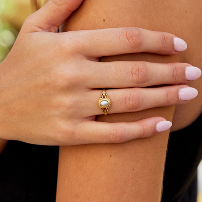 Aitana - Anello di Perle Vintage