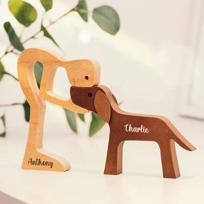 Pawsitively Natural | Statuetta di animale in legno naturale per un'atmosfera accogliente in casa